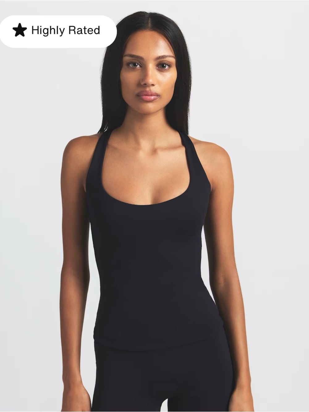 NikeSKIMS Racerback Tank Top in Obsidian